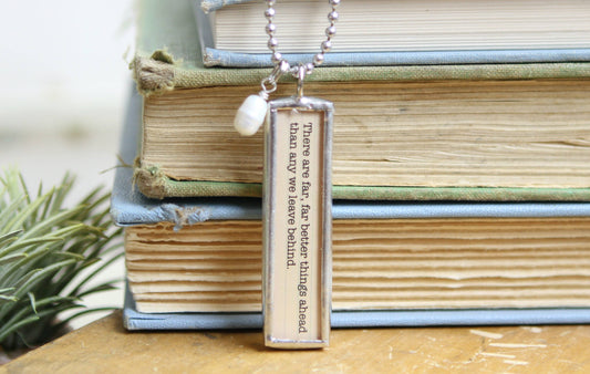 Far Better Things C.S. Lewis Literary Book Charm Necklace