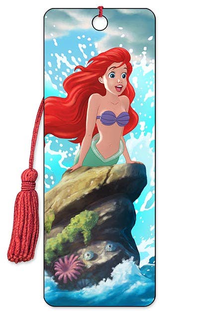 3D Disney Bookmark - Ariel on the Rock