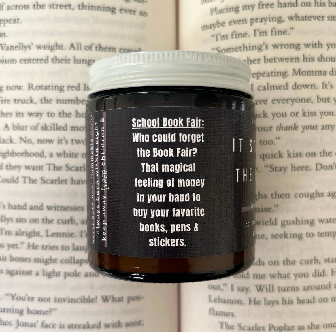 It Started at the Book Fair -  Bookish Candle | Book Themed