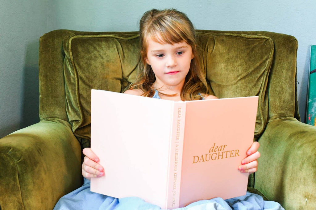 Dear Daughter Childhood Keepsake Book | Mother's Day Gift: Cream