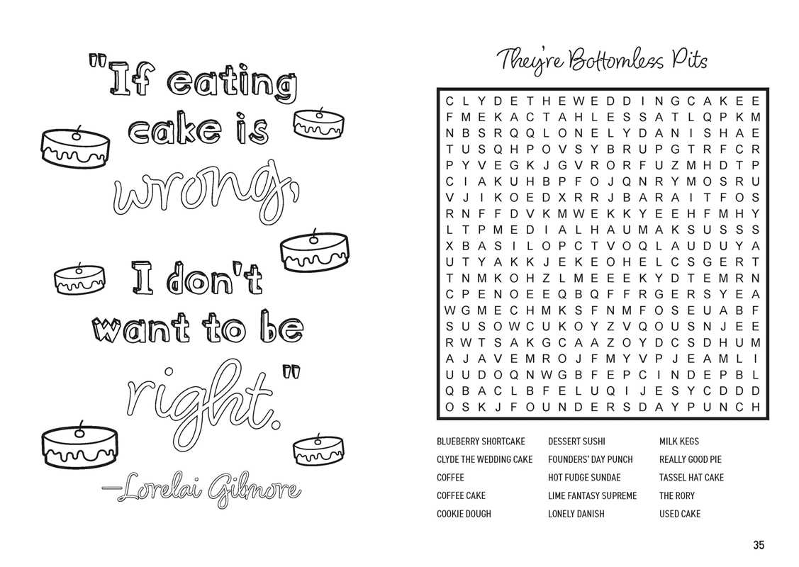 Gilmore Girls Word Search and Coloring Book
