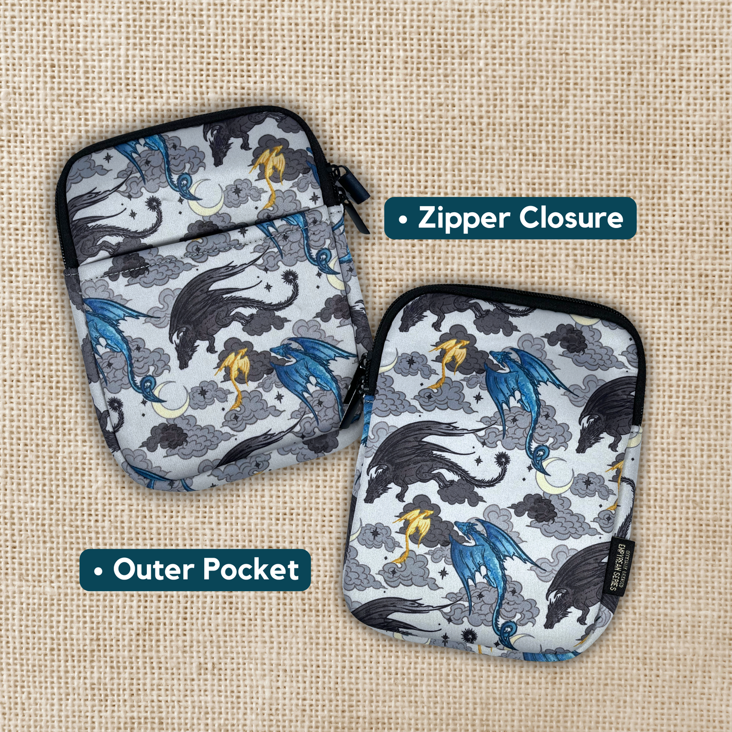 Dragon Trio E-reader Pouch | Fourth Wing