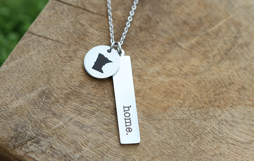 Texas Engraved Necklace: Gold