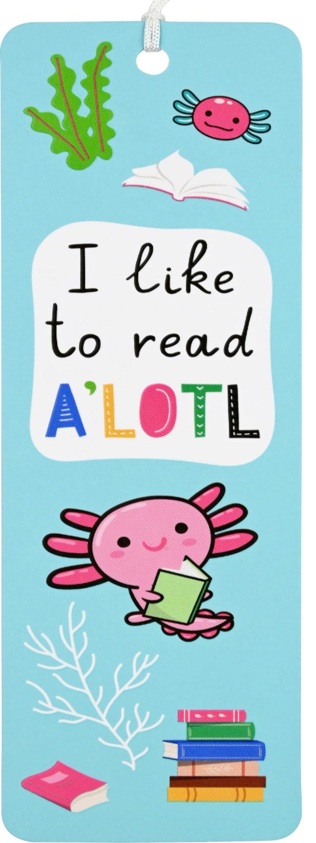 Axolotl Beaded Bookmark