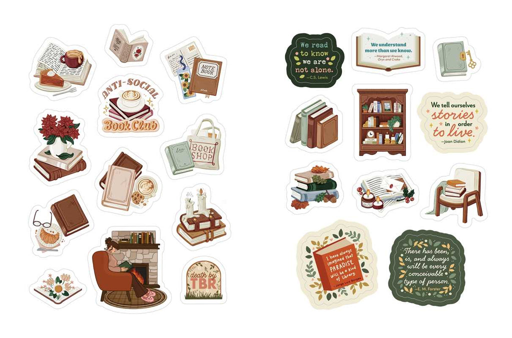 One More Page Booklovers Stickers