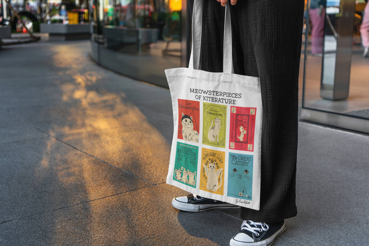 Tote Bag - Meowsterpieces of Kiterature