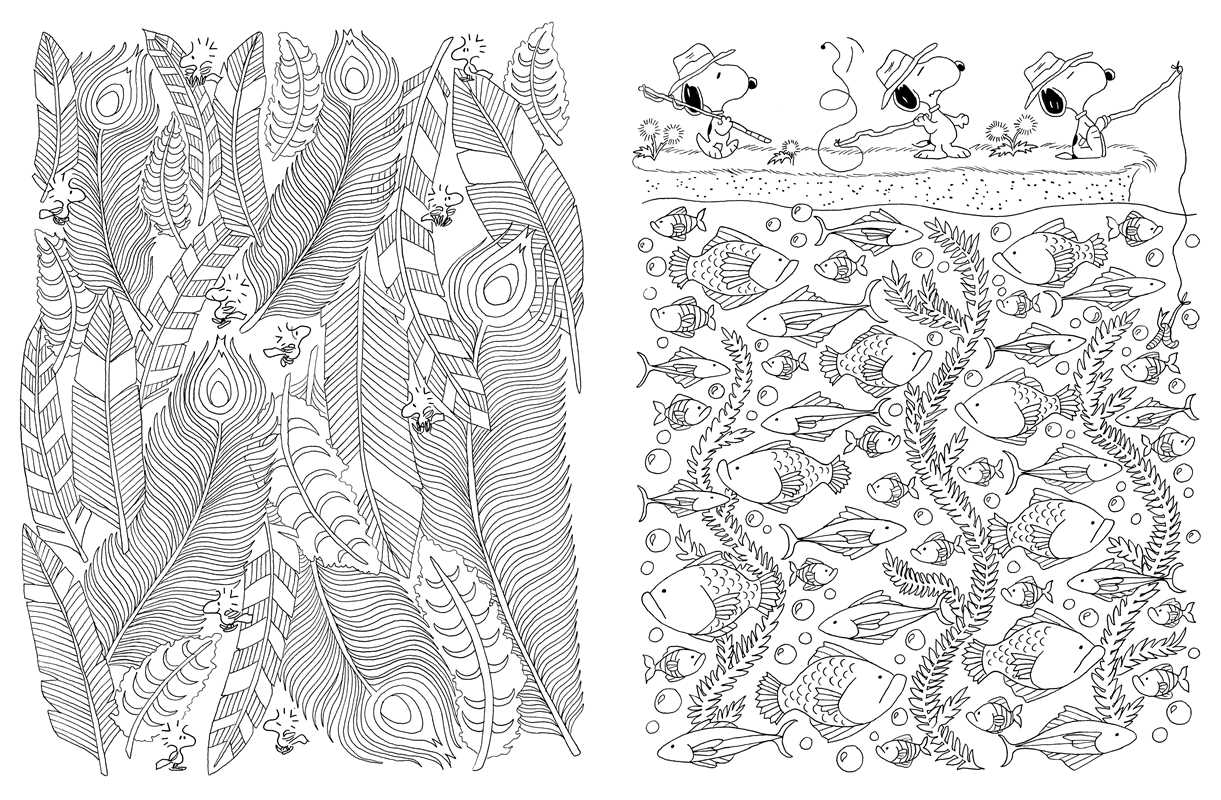 Coloring Book: Peanuts for Inspiration & Relaxation