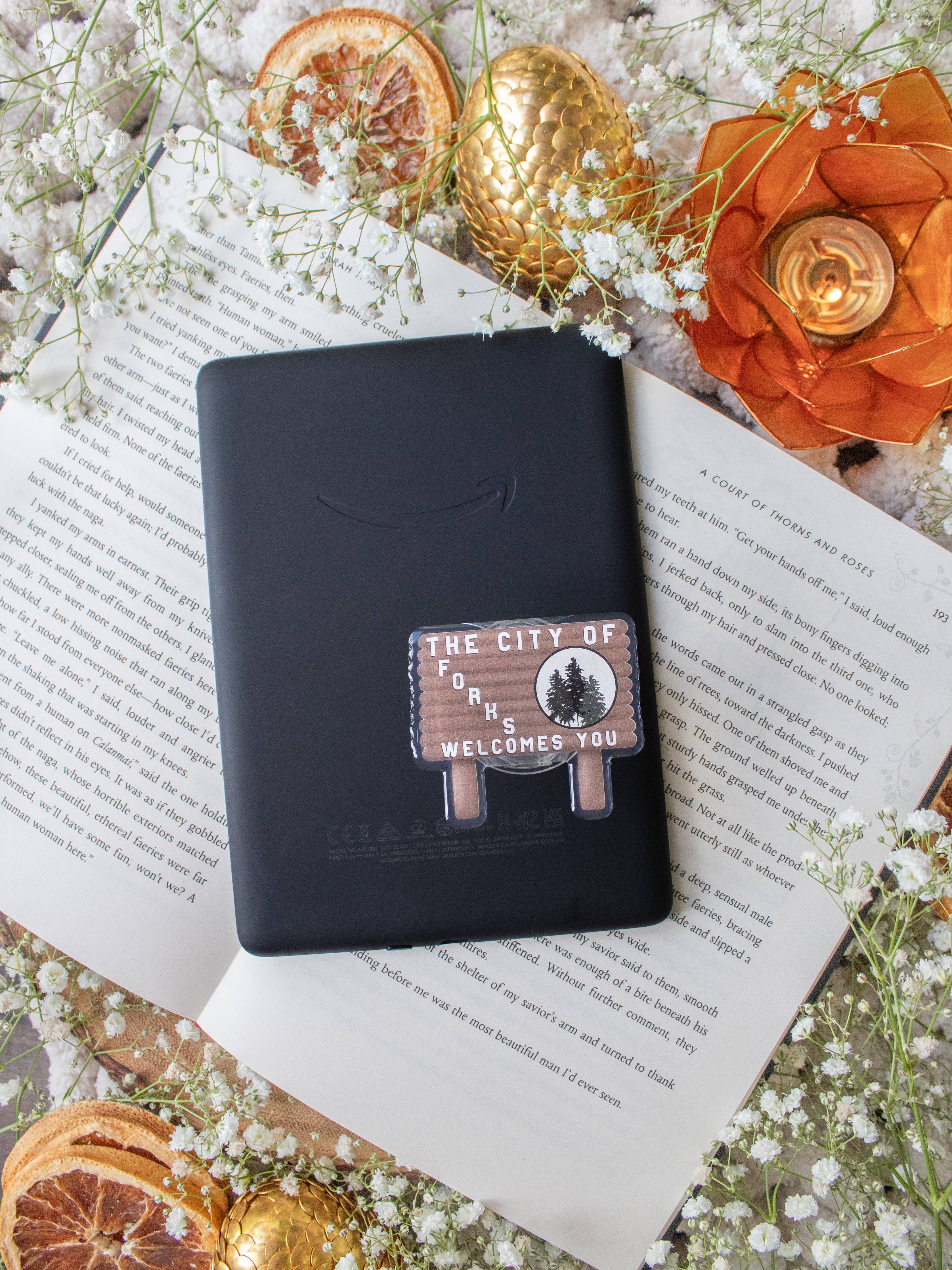 Kindle / Phone Grip - Forks, WA Sign