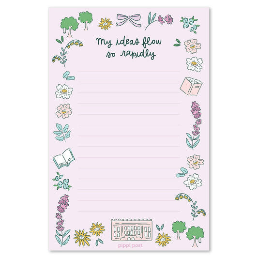 Ideas Flow Rapidly Pride & Prejudice 4x6 Notepad