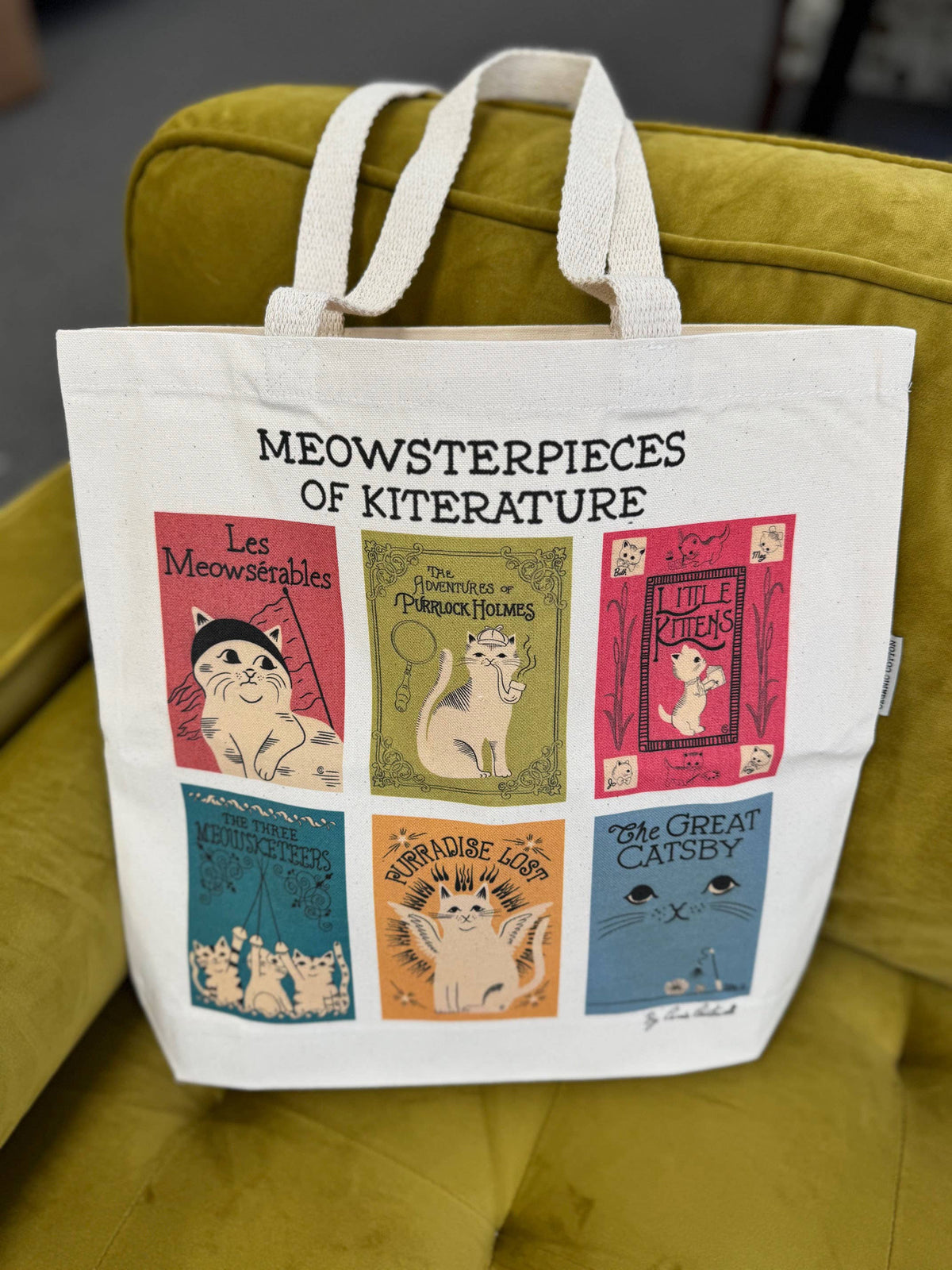 Tote Bag - Meowsterpieces of Kiterature