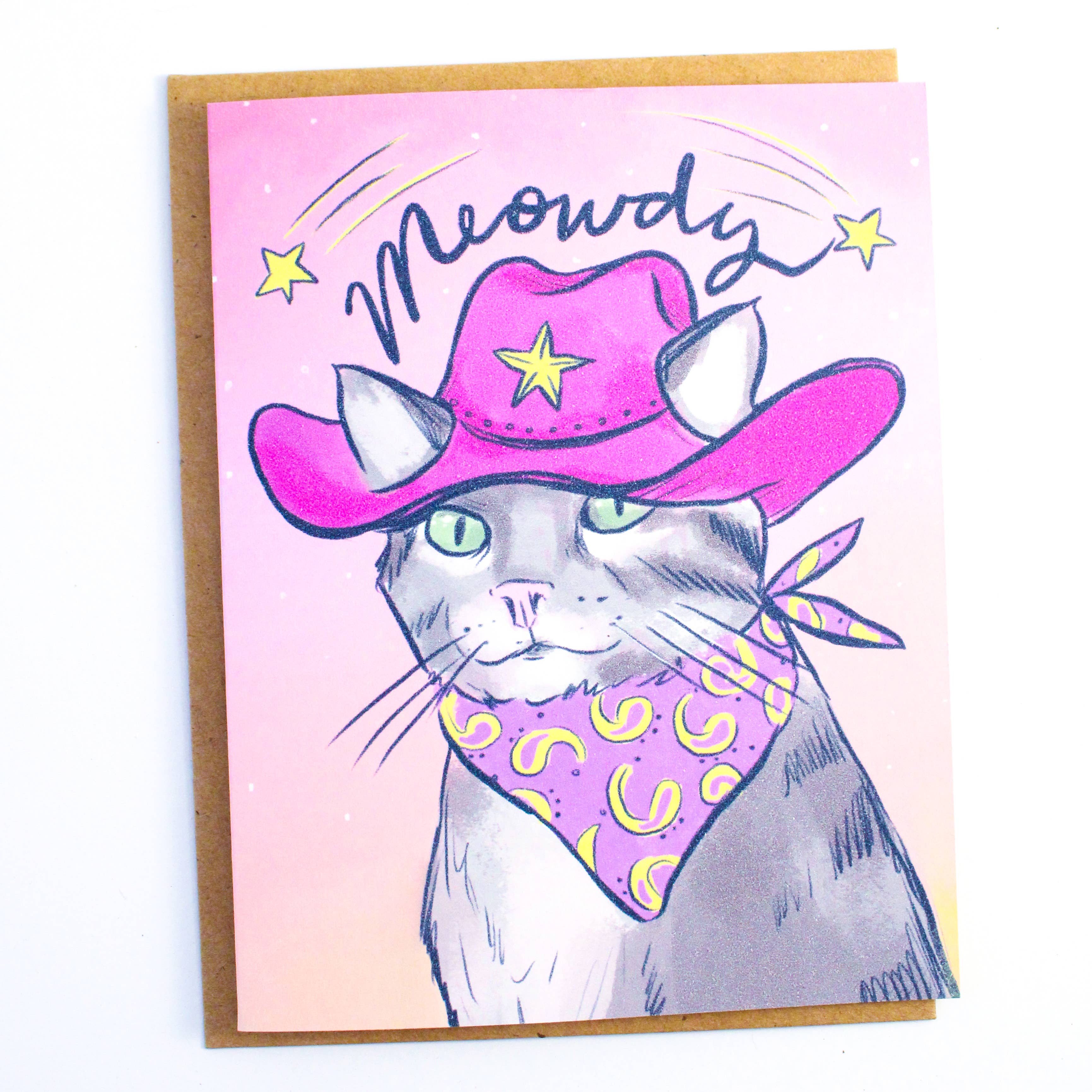 Greeting Card - Meowdy Cat Everyday