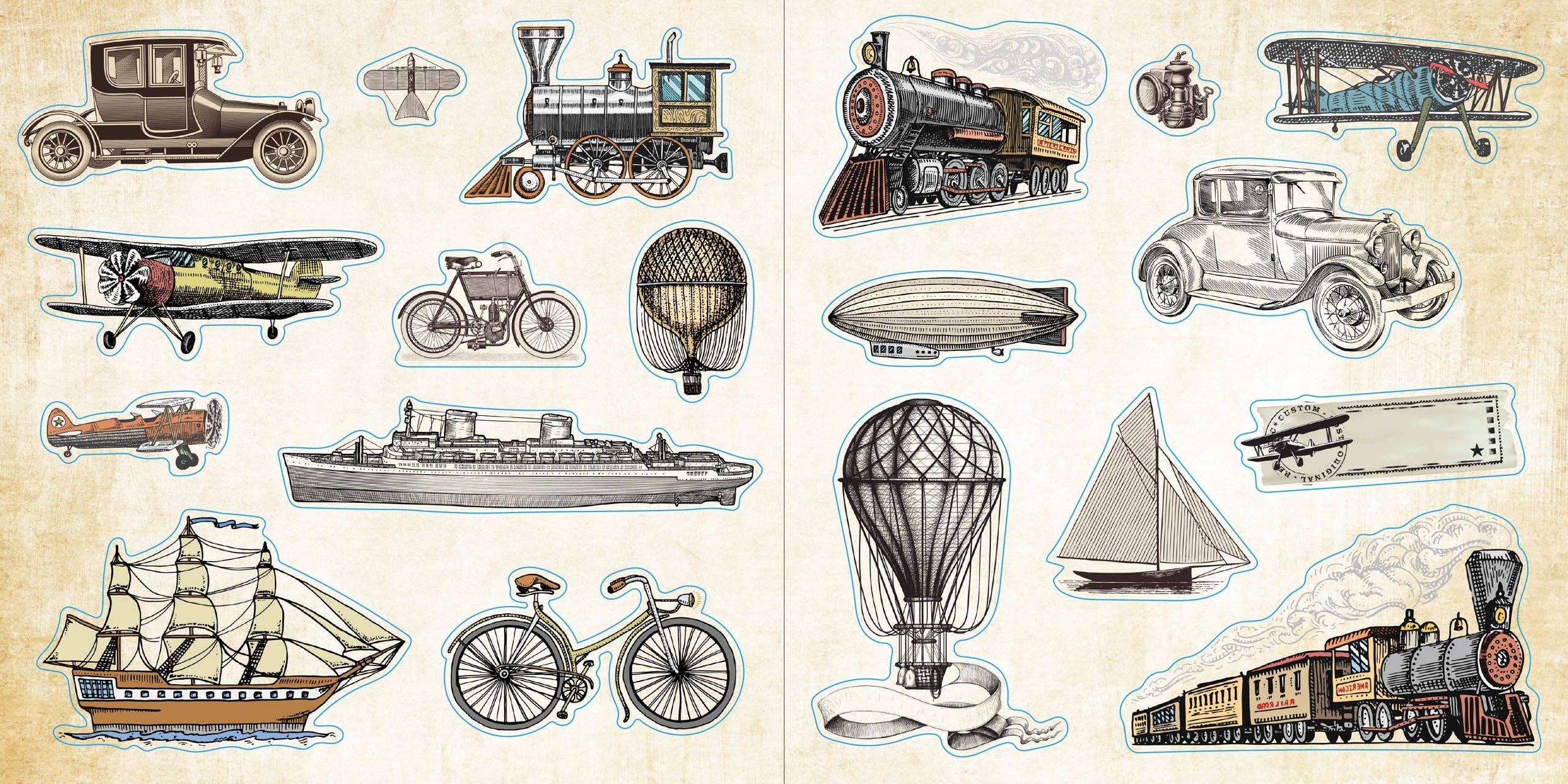 Sticker Book - Loads of Ephemera (580 stickers)