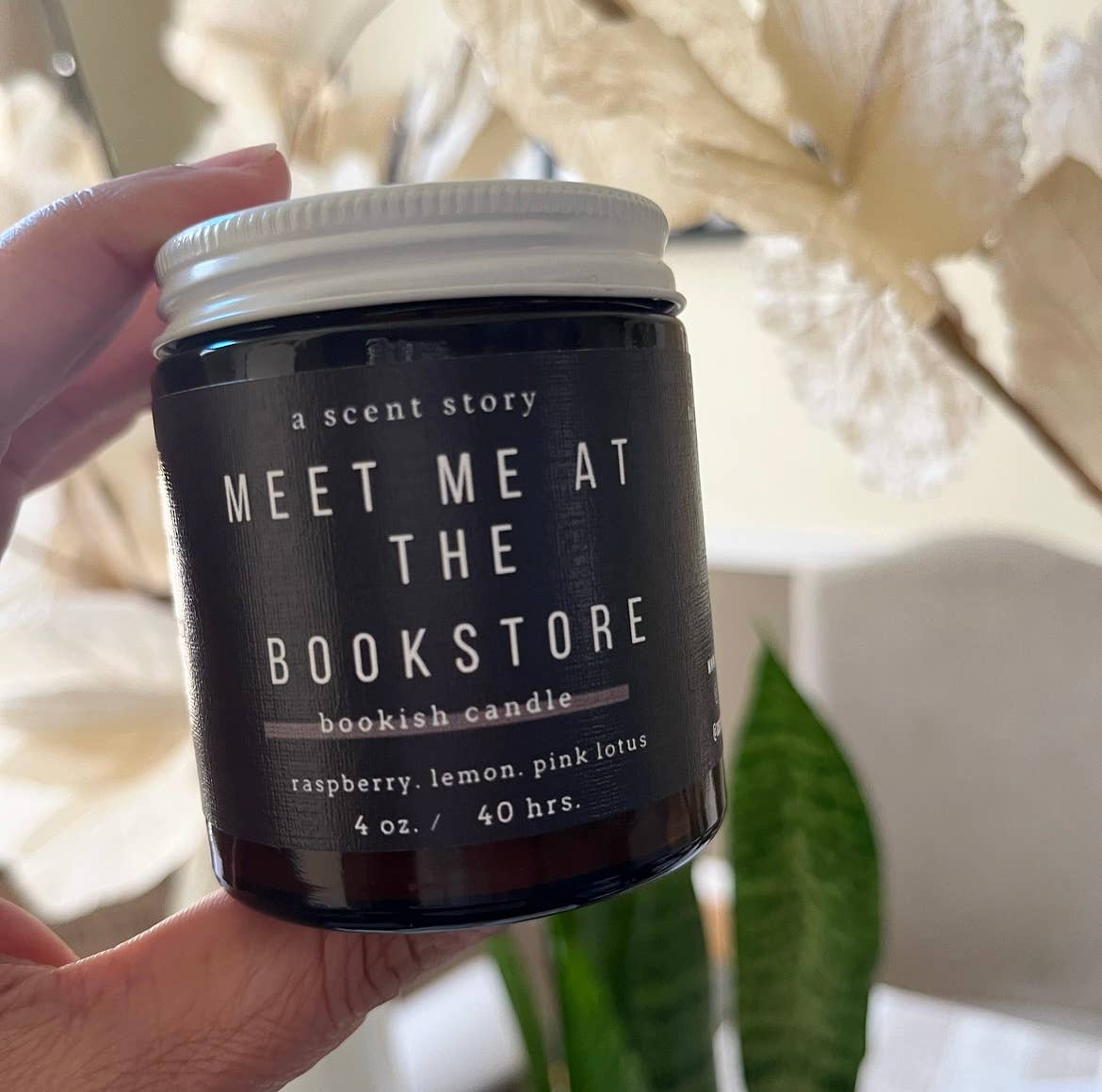 Meet Me at the Bookstore | Bookish Candle | Soy Wax, 4 oz: No, just the candle