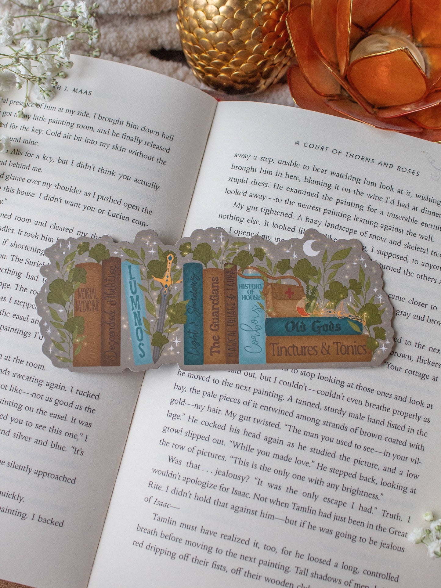 Diem's Bookshelf Die-Cut Bookmark | Everflame
