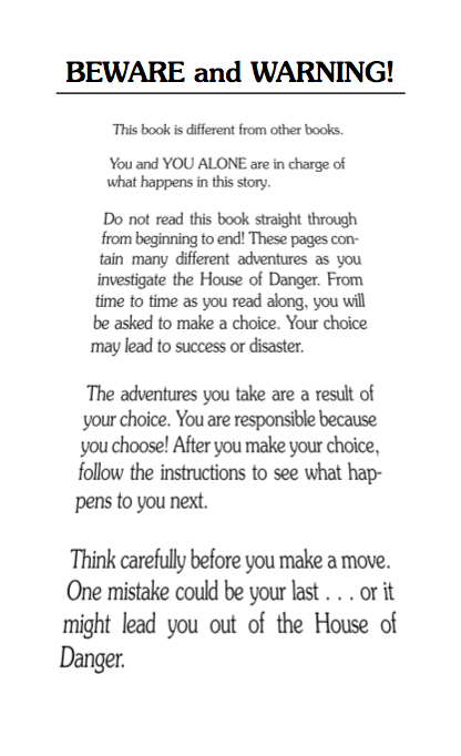 House Of Danger, Children's Book