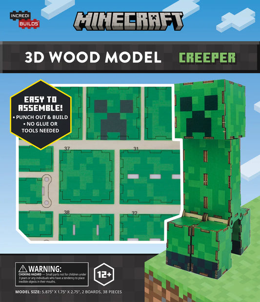 Minecraft 3D Wood Model: Creeper