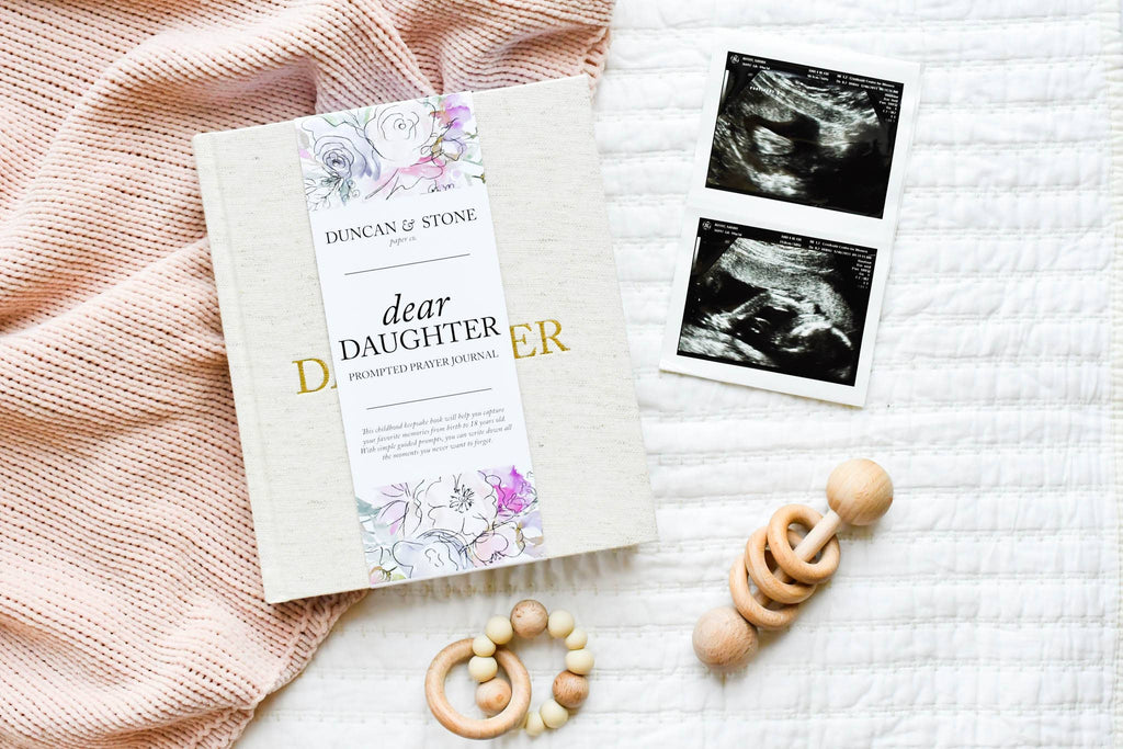 Dear Daughter Childhood Keepsake Book | Mother's Day Gift: Cream