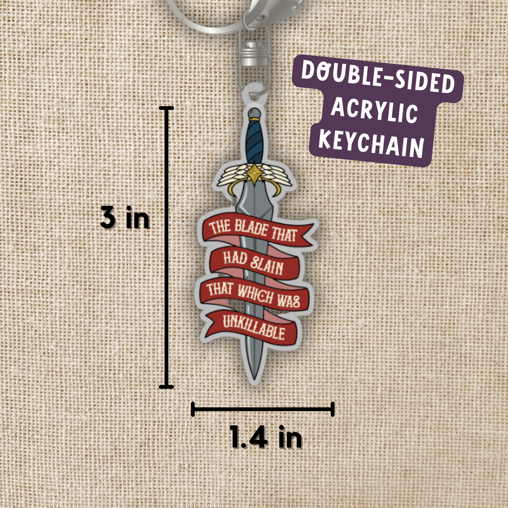 Keychain - Starborn Sword Quote - Crescent City