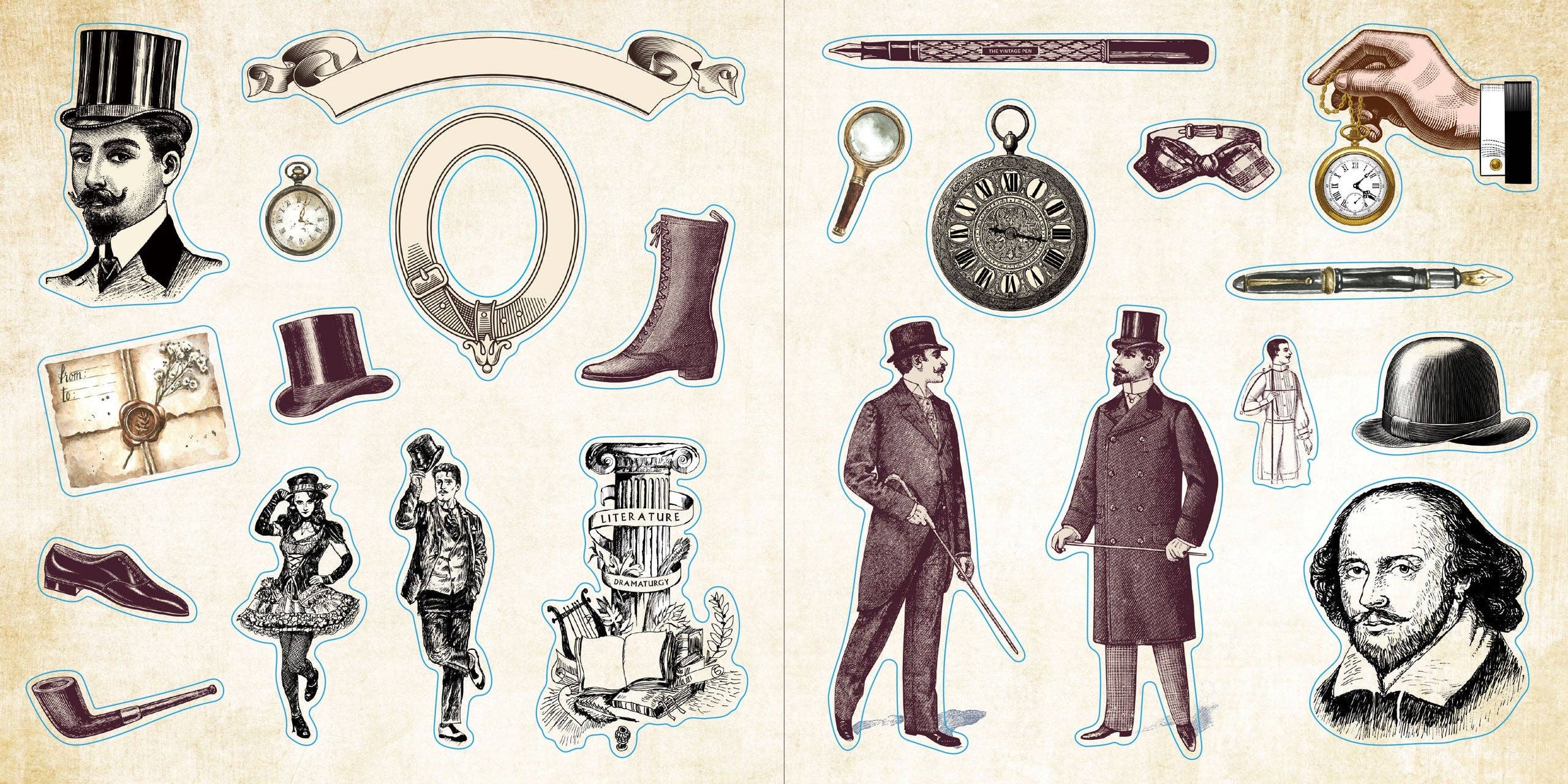 Sticker Book - Loads of Ephemera (580 stickers)