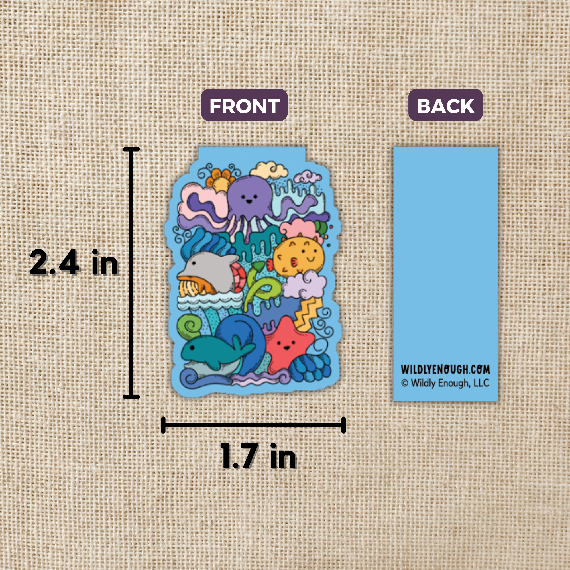 Magnetic Bookmark - Happy Sea Life Pile