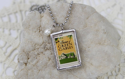 Anne of Green Gables Vintage Book Cover Charm Necklace