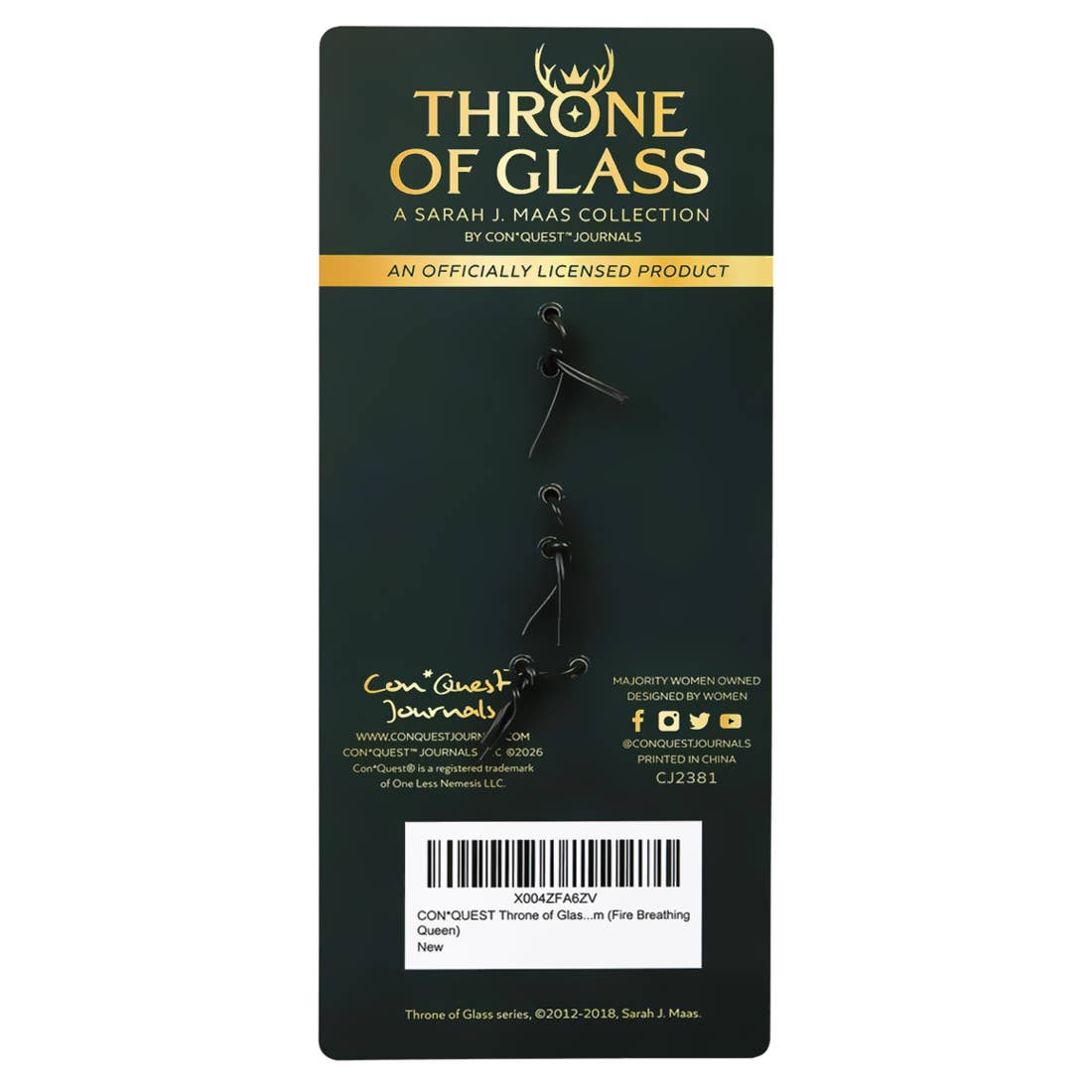 Bag Charm - Throne of Glass: Fire Breathing B*tch Queen