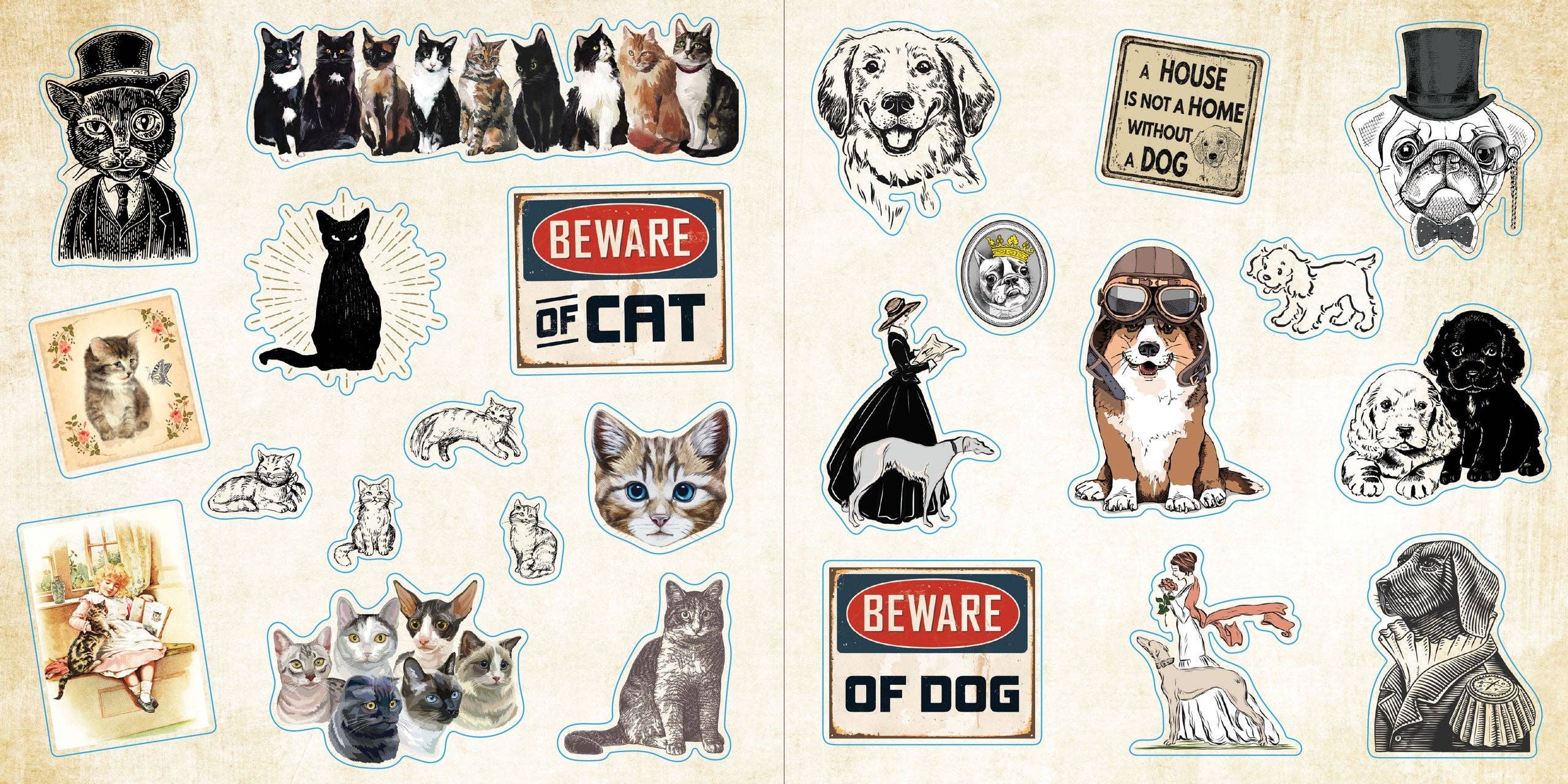 Sticker Book - Loads of Ephemera (580 stickers)