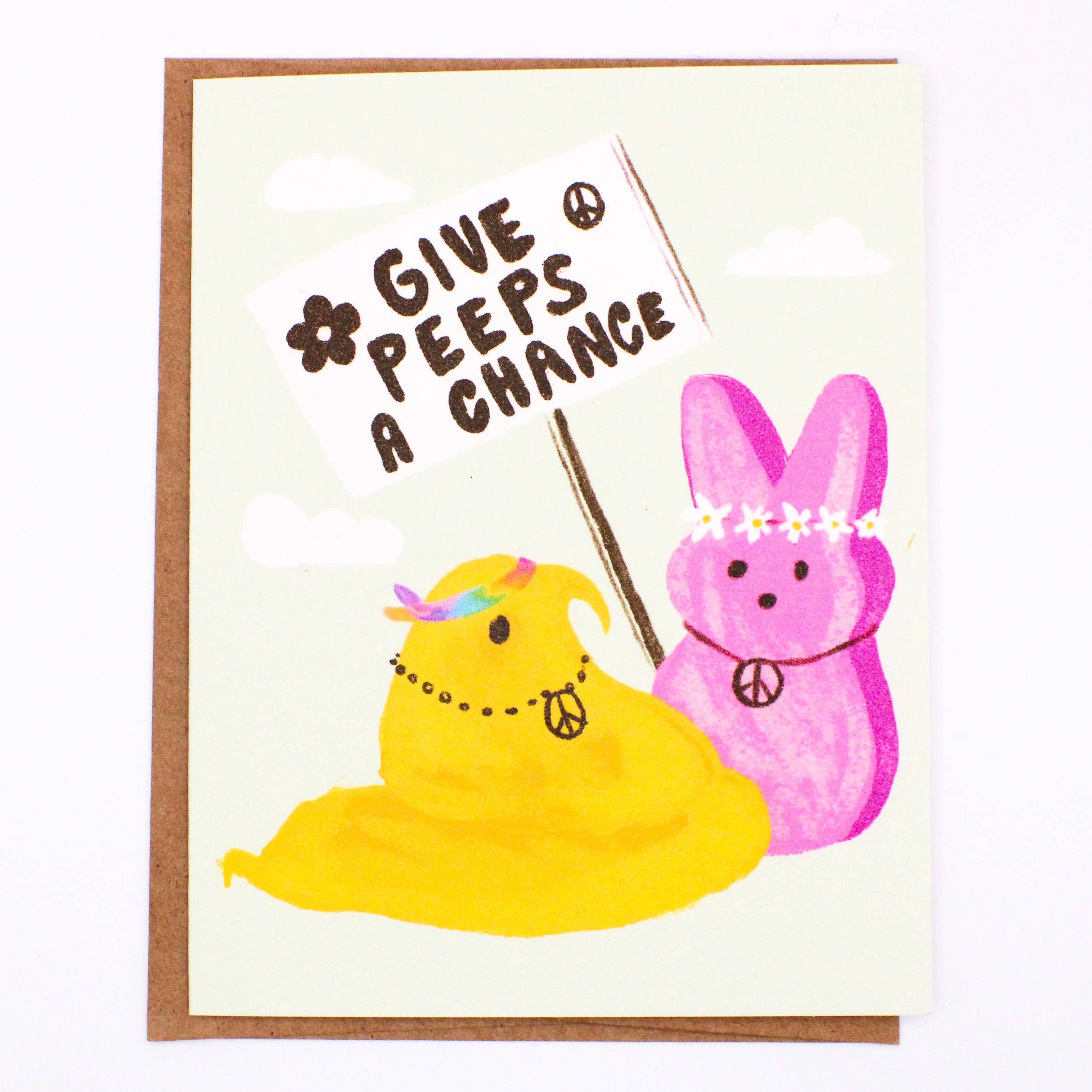 Greeting Card - Give Peeps A Chance Spring Card