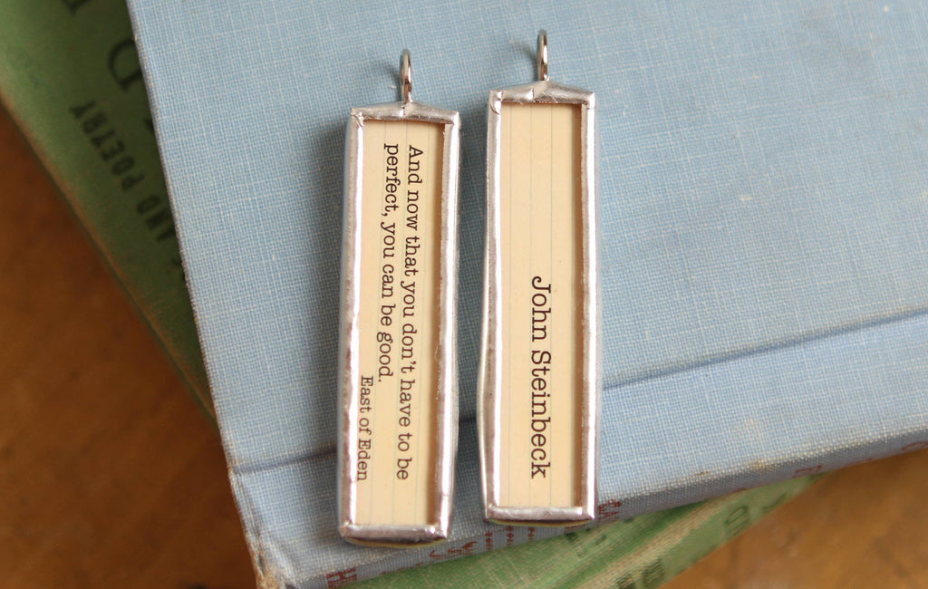 East of Eden John Steinbeck Literary Book Charm Necklace