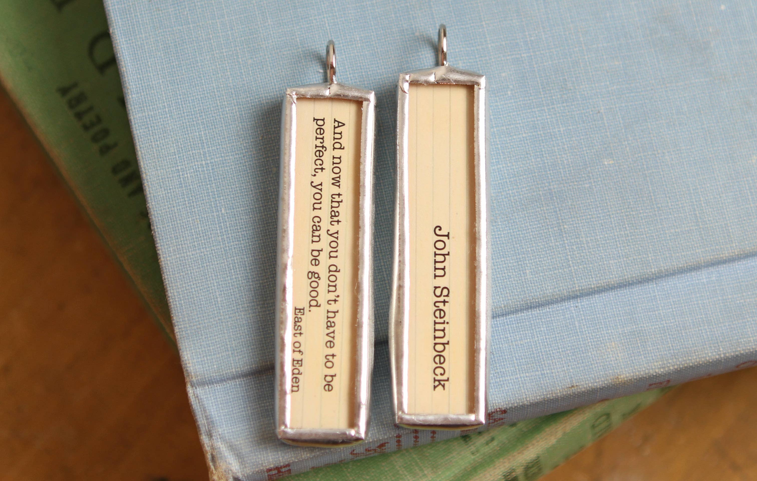 East of Eden John Steinbeck Literary Book Charm Necklace