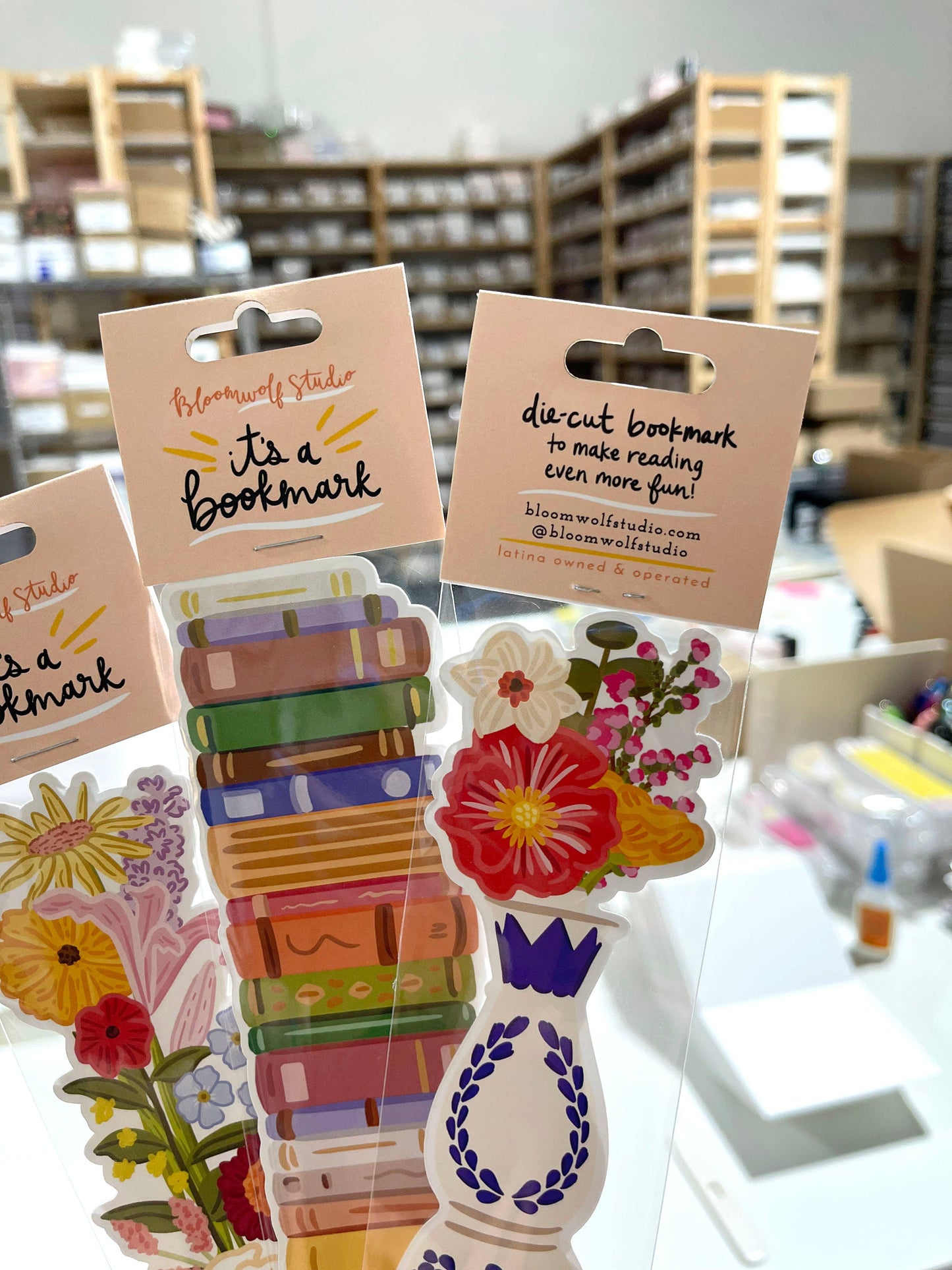 Hanging Plants Die Cut Bookmark