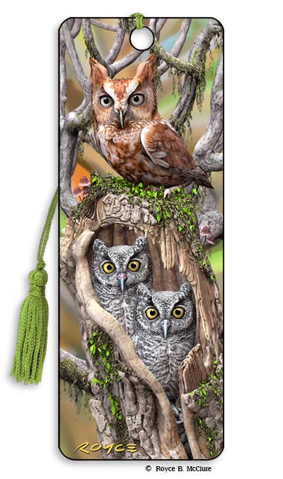 3D bookmark - Owls