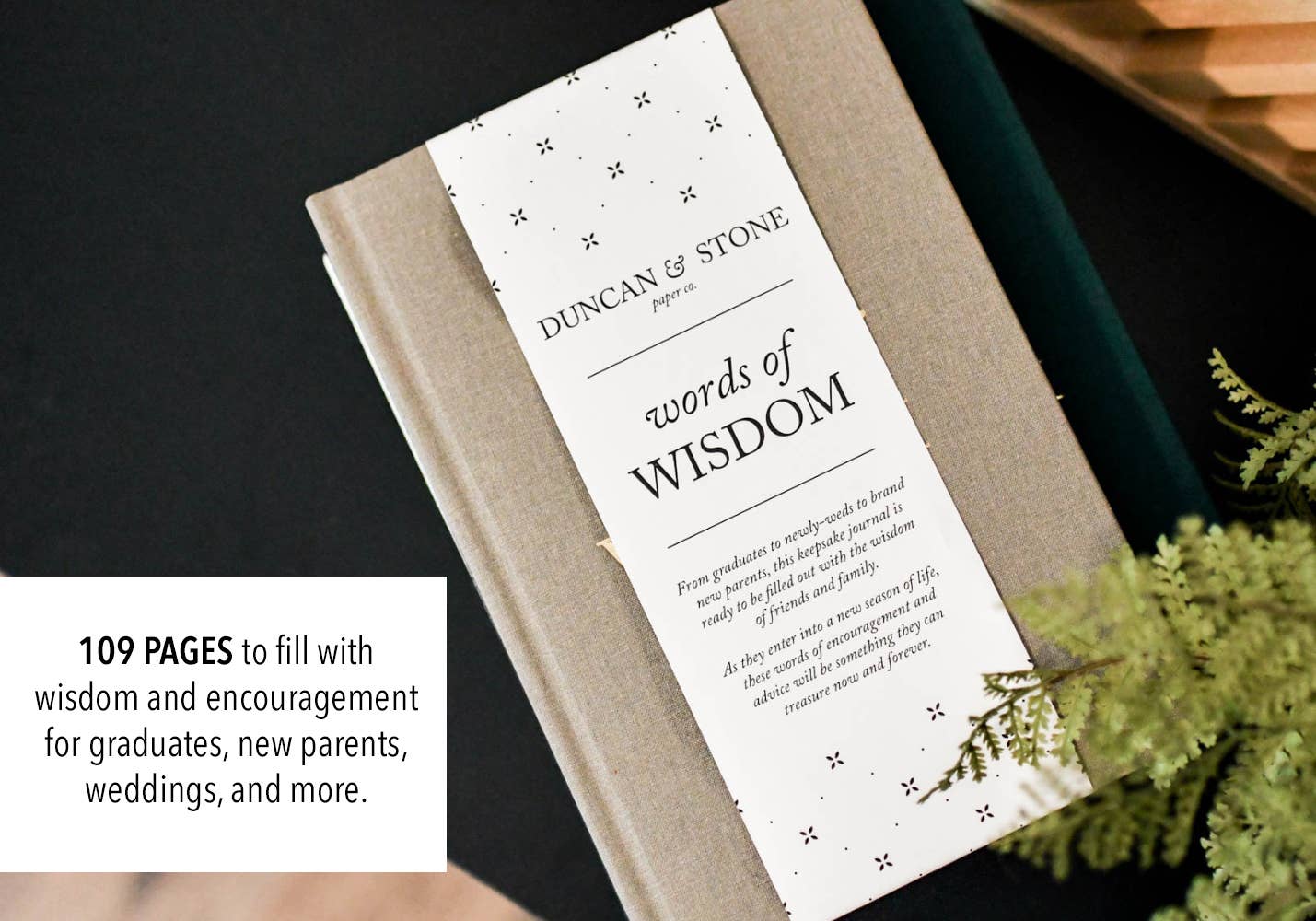 Words of Wisdom Journal for Wedding Guest Book | Graduation