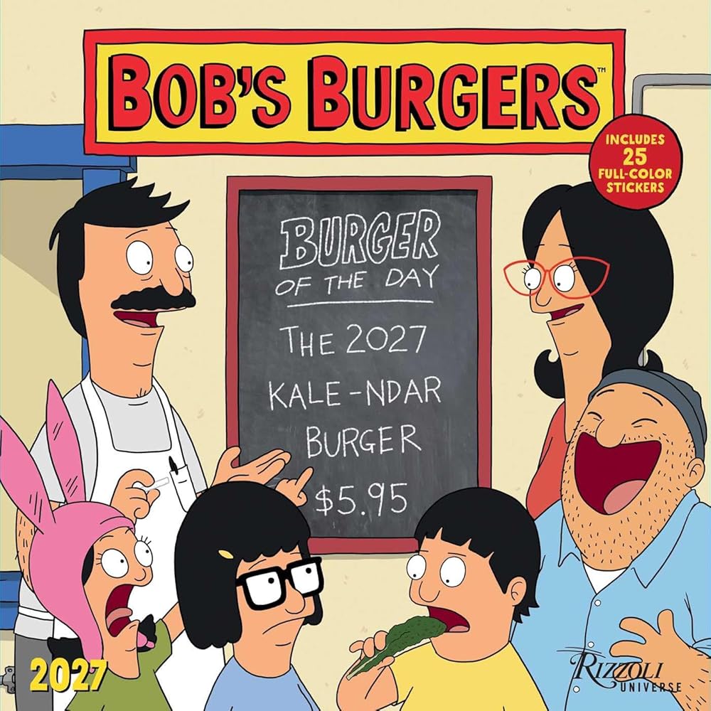 Bob's Burgers 2027 Wall Calendar (Includes Stickers) cover image