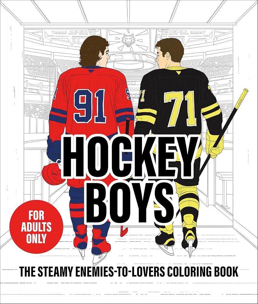 Hockey Boys: The Steamy Enemies-to-Lovers Coloring Book (The Ultimate Coloring Book for Hockey Romance Fans) cover image