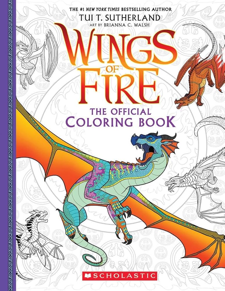 Official Wings of Fire Coloring Book cover image