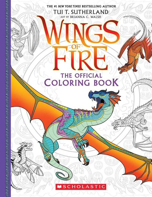 Official Wings of Fire Coloring Book cover image