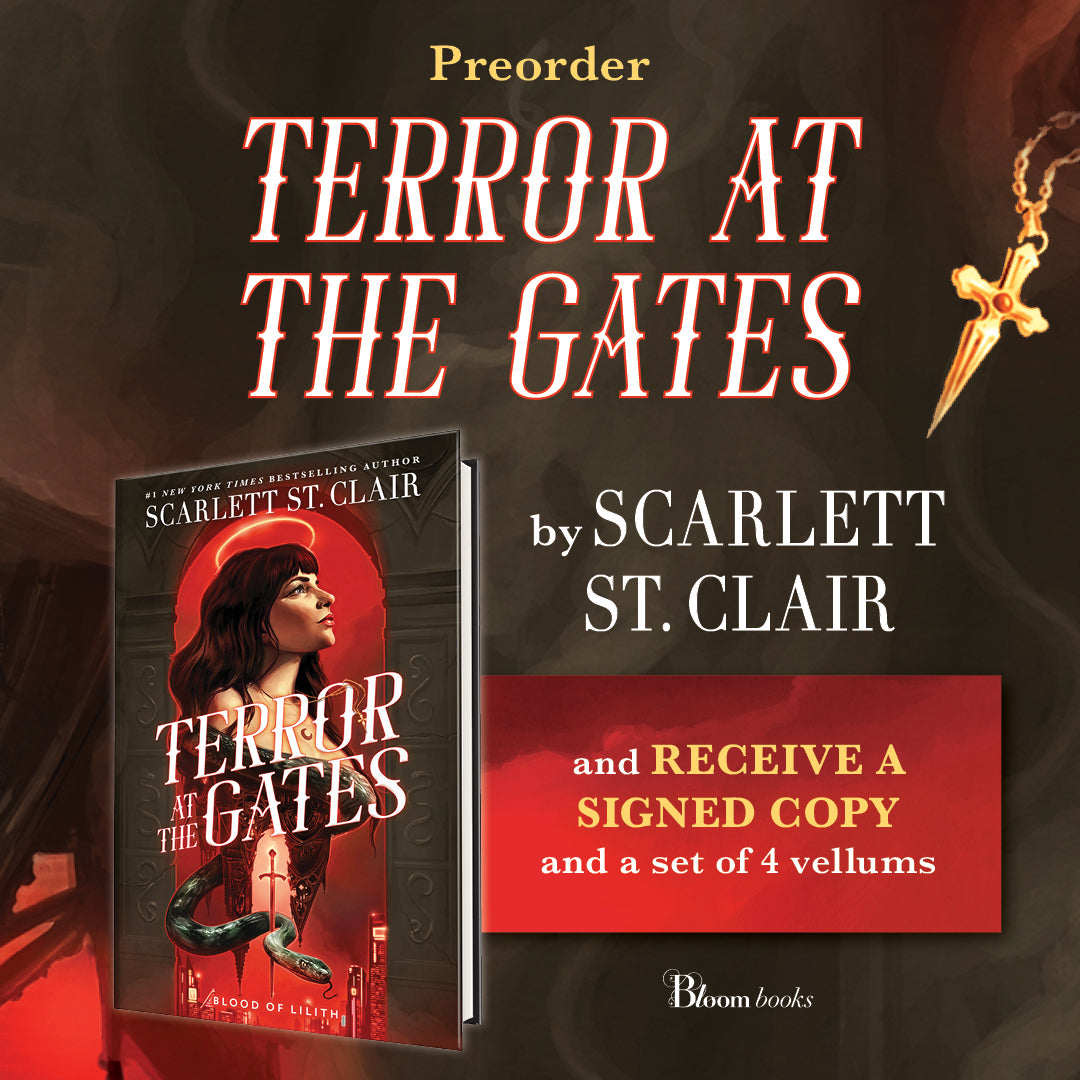Preorder Signed Copy - Terror at the Gates (Blood of Lilith, 1) - Scarlett St. Clair (with a set of 4 Vellums)