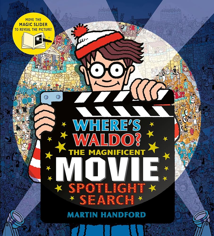Where's Waldo? The Magnificent Movie Spotlight Search: (A Hidden Object Search-and-Find Puzzle Book with a Magic Flashlight to Reveal the Picture - a Perfect Gift & Travel Companion for All Ages) cover image