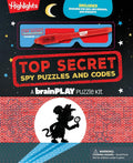 brainPLAY Top Secret Spy Puzzles and Codes: Puzzle Book Packed with Brain Teasers and Hidden Pictures Challenges for Kids 7 and Up (brainPLAY Puzzle Books) cover image