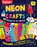 Neon Crafts: 20 Projects to Create for Kids Ages 4-8 with Included Craft Supplies, Reusable Magnetic Storage Drawer and Zero Prep for Parents (Highlights Craft Books) cover image