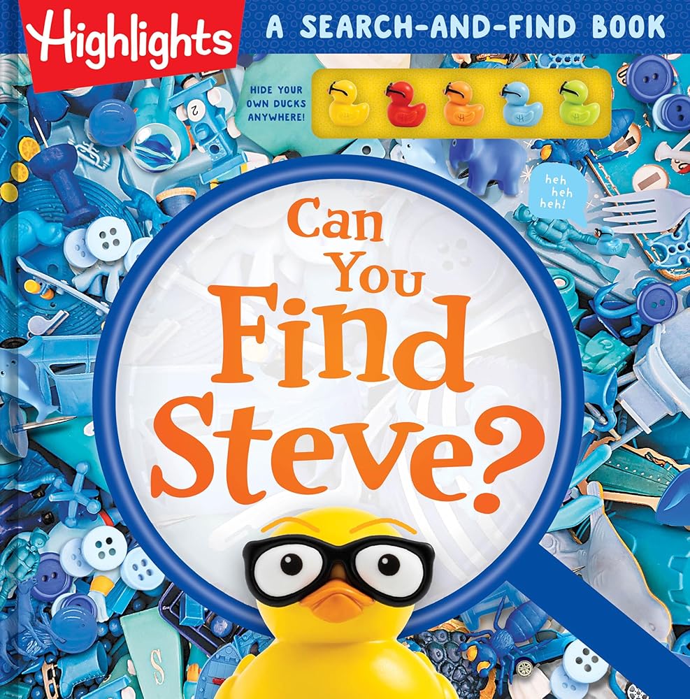 Can You Find Steve?: A Hide-and-Seek Puzzle Adventure with Find It Games and Challenges, Scavenger Hunt Duck Book for Kids Ages 6-9 cover image