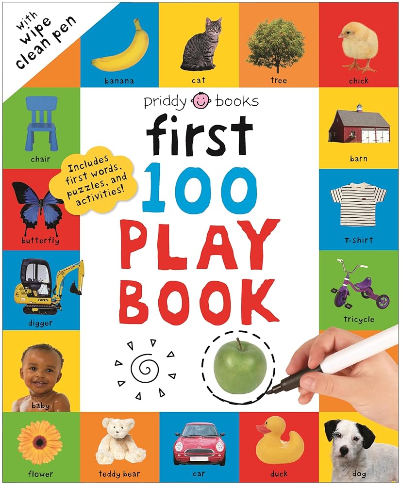 First 100 Play Book: A First 100 Words Wipe-Clean Activity Book cover image