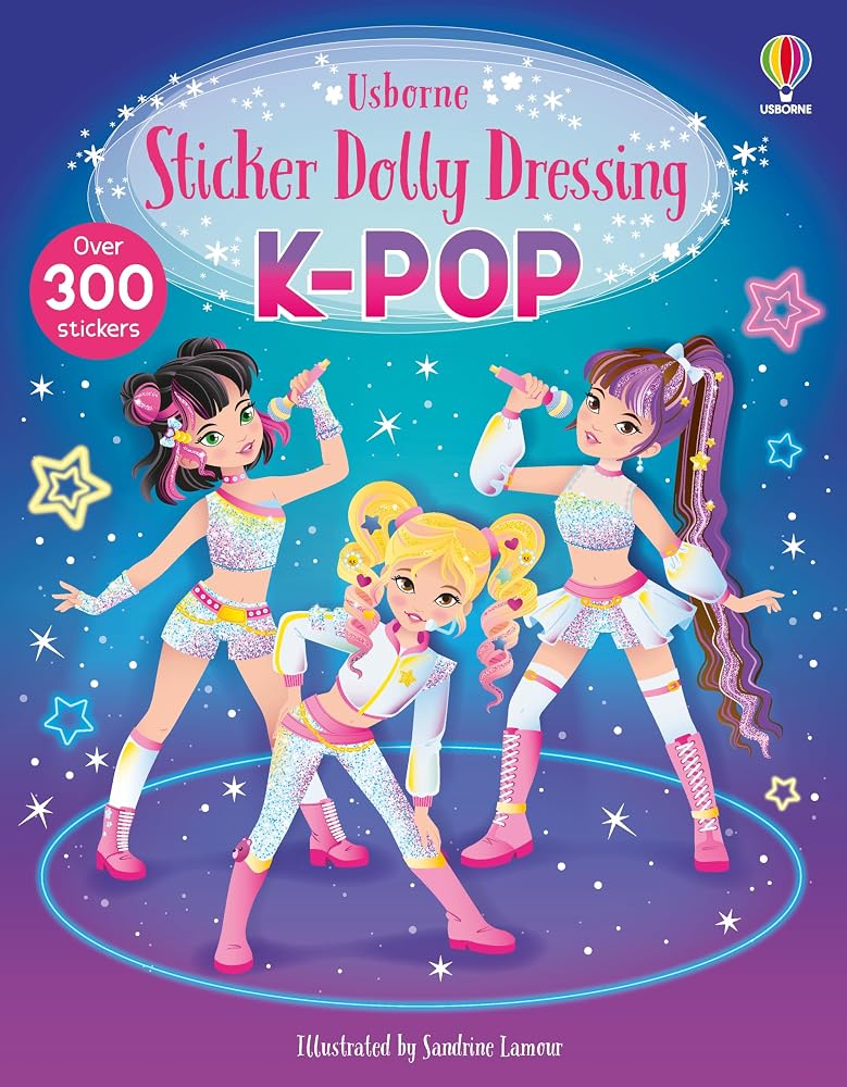 Sticker Dolly Dressing K-Pop: An Interactive Sticker Book about Korean Pop Music and Performance for Kids (Ages 4-8) cover image