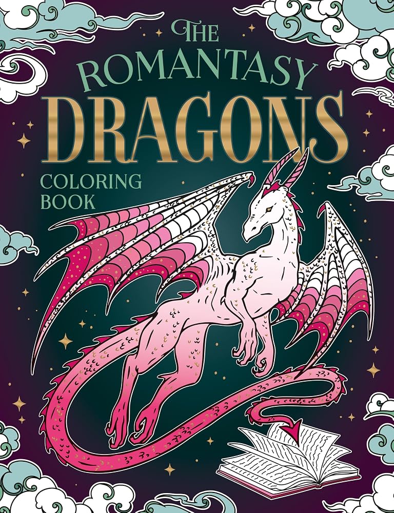 The Romantasy Dragons Coloring Book: A Fantastical Journey of Color and Creativity cover image