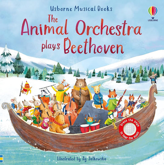 Animal Orchestra Plays Beethoven: An Interactive Musical Book Introduction to the Beloved Classical Composer, with Five Musical Pieces cover image