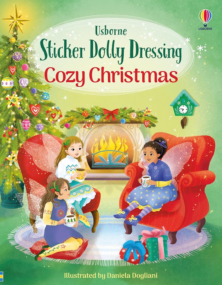Sticker Dolly Dressing Cozy Christmas: A Holiday Sticker Book for Kids to help Celebrate Winter Festivities cover image
