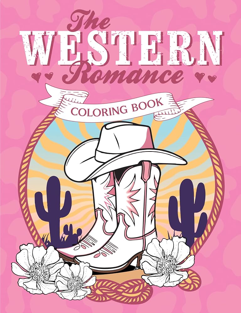 The Western Romance Coloring Book: A Cowboy Adventure of Creativity and Colour cover image