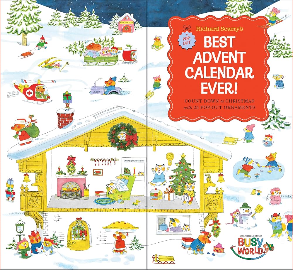 Richard Scarry's Best Advent Calendar Ever!: Count Down to Christmas with 25 Pop-Out Ornaments; Activity Book and Keepsake cover image