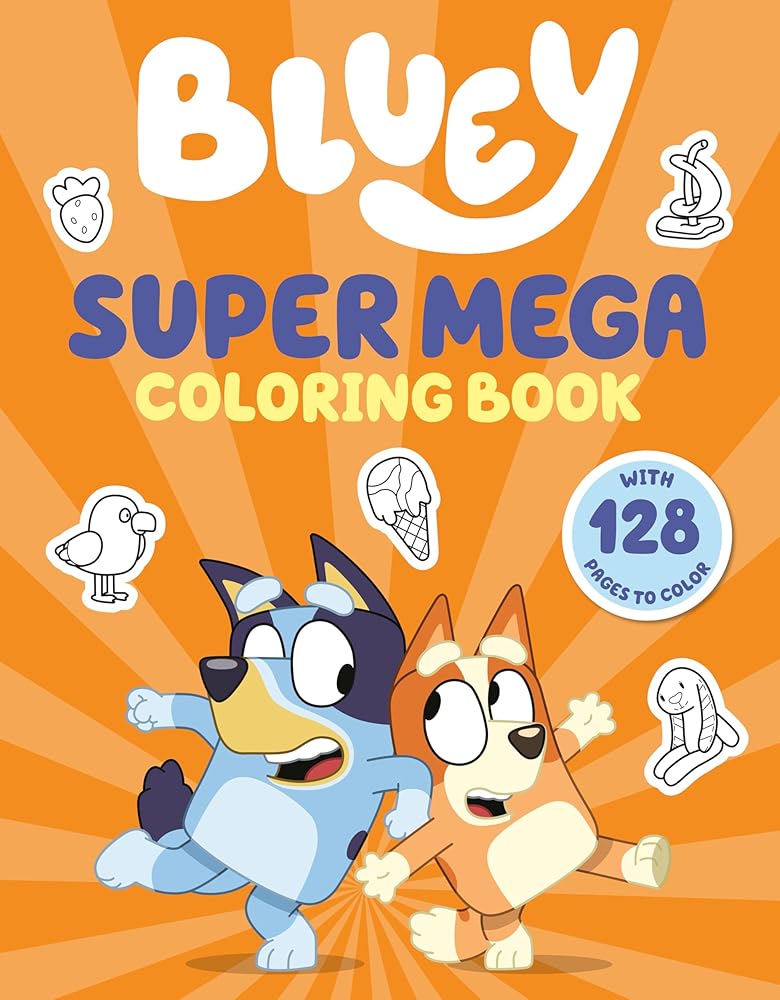 Bluey: Super Mega Coloring Book cover image